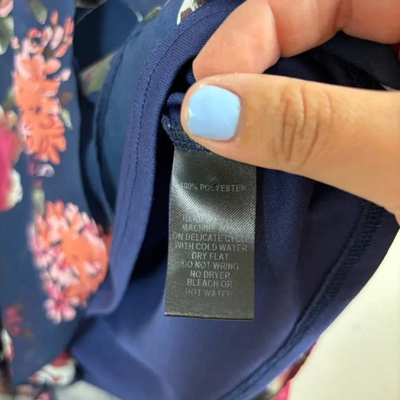 Lulus Pretty Pretender Navy Floral Print Dress sz M - Picture 13 of 15